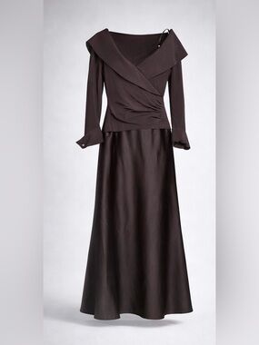 Tadashi Shoji | Dark Brown Elegant Gown | 6